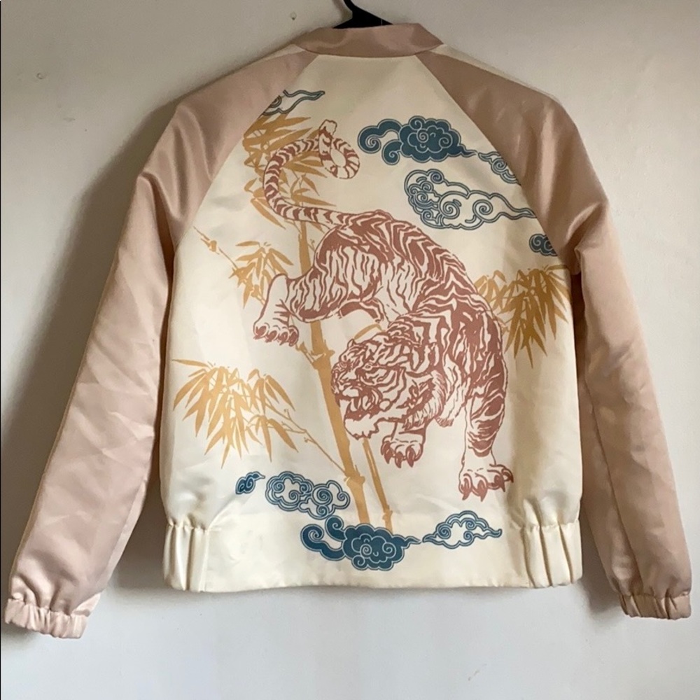 Zara Basic Collection tiger printed Bomber Jacket